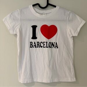 Kids White "I ♥ Barcelona" Graphic Tee